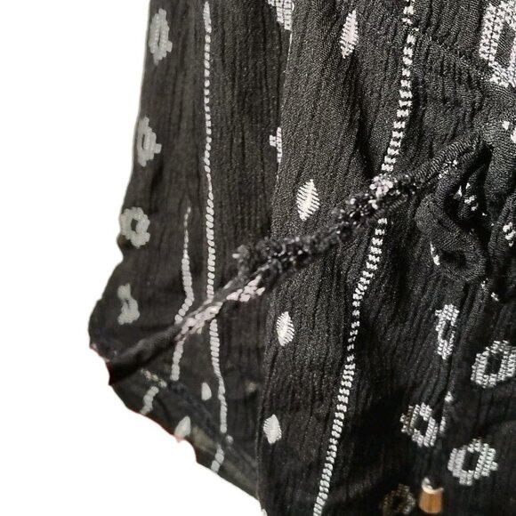 Be Cool Women's M Romper Drawstring Waist With Pockets Crochet Off shoulder - Picture 6 of 6